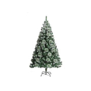 Sapin de Noël artificiel, 240 cm, vert et blanc