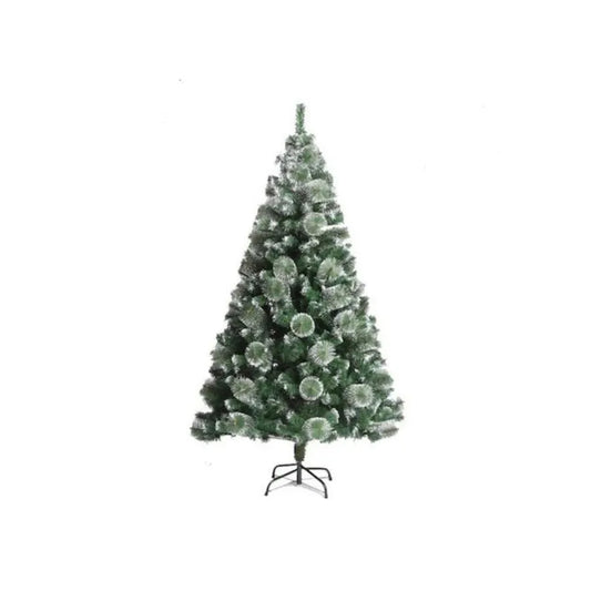 Sapin de Noël artificiel, 240 cm, vert et blanc