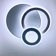 NYXORA Lustre LED 44W, 3 Cercles, Lumière Froide/Chaude/Neutre, Noir