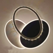 Lustre LED en cristal PRISMIQ 39W, 3 Ovales, Lumière Froid/Chaud/Neutre, Noir