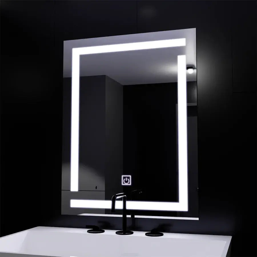 Miroir Giga LED, 60x80cm, Tactile, lumière 6000K