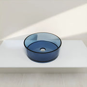 Lavabo de salle de bain en résine 45x15 cm Bleu Ciel