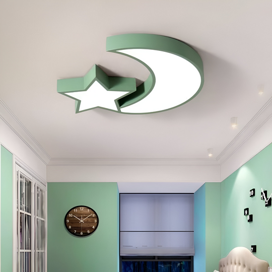 Lustre LED Sofia, 34W, acrylique vert, forme lune et étoile, lustres LED 3000K/4000K/6000K Titre par défaut Alessandro Design
