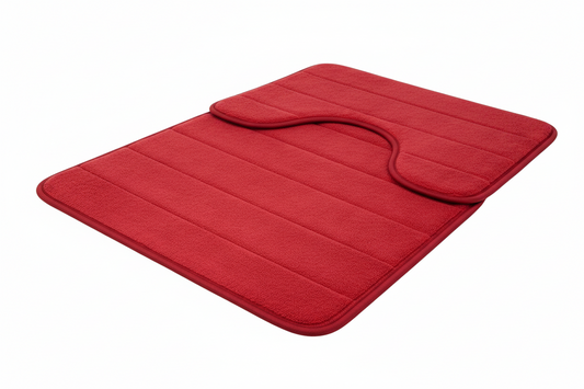 Lot de 3 tapis de bain, 50x40 cm, bleu, antidérapant