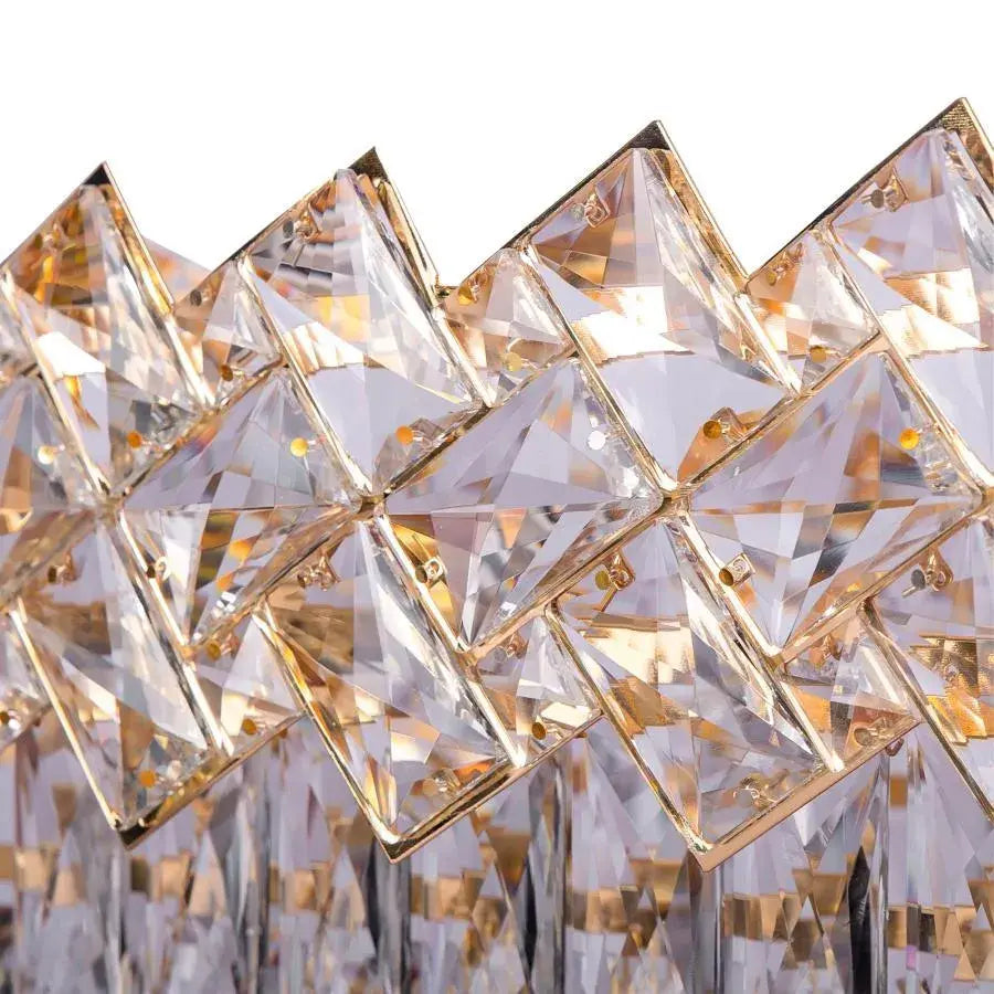 Lustre en cristal WINDSOR Regalis 10x E14, diamètre 85 cm, or brillant, hauteur réglable