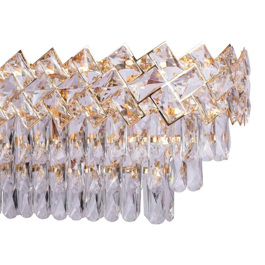 Lustre en cristal WINDSOR Regalis 10x E14, diamètre 85 cm, or brillant, hauteur réglable
