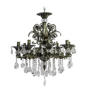 SANSSOUCI Magno Lustre en cristal, 8xE14, diamètre 65 cm, laiton antique