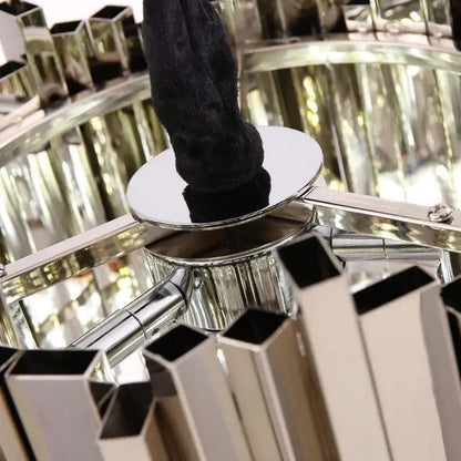 Lustre en cristal BLOIS Petito 3xE14, diamètre 30cm, argent, hauteur réglable