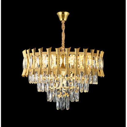 Lustre en cristal HAMPTON Nobile 5xE14, diamètre 40cm, or brillant, hauteur réglable
