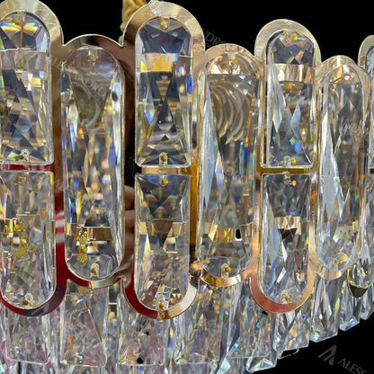 Lustre en cristal Bamsi 10x E27 diamètre 60 cm doré