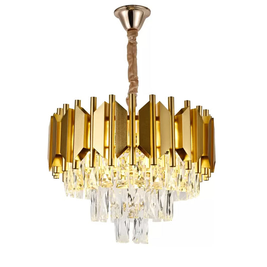 Lustre en cristal Brantley 5x E27 doré