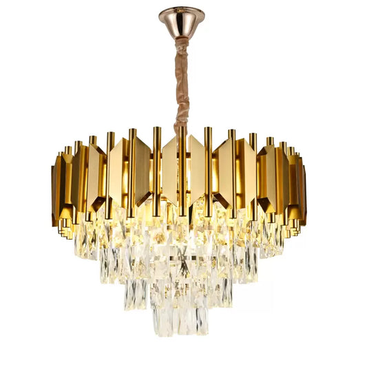 Lustre en cristal Braxton 5x E27 doré