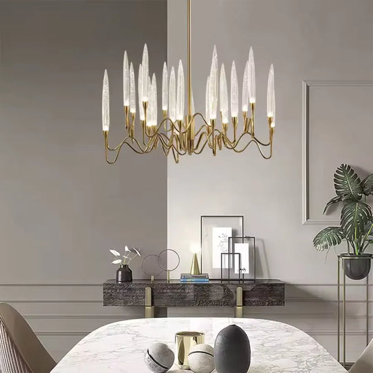 Lustre Cristal Delta 12XG4 Or Lustres Modernes Titre Par Défaut Alessandro Design