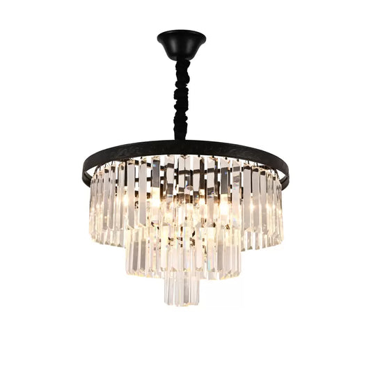 Lustre en cristal Fletcher 5x E27 noir