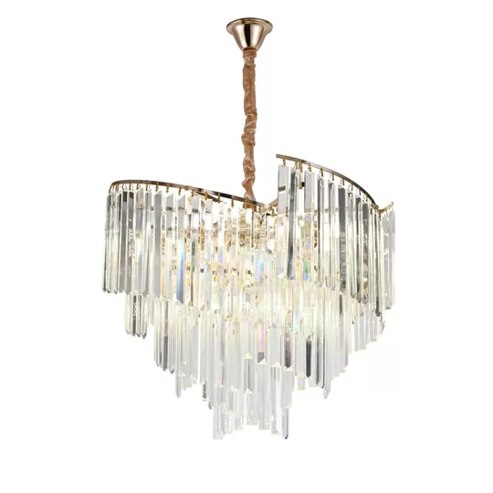 Candélabre en cristal TRIANON Magno 10x E27, diamètre 56 cm, or brillant, hauteur réglable Candélabre en cristal Titre par défaut Alessandro Design