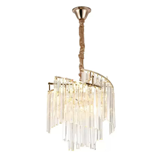 Lustre en cristal TRIANON Nobile 5x E27, diamètre 38 cm, or brillant, lustres en cristal à hauteur réglable Titre par défaut Alessandro Design