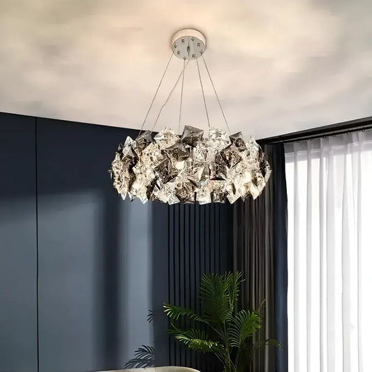 Lustre en cristal Hefe 4x E27 Argent