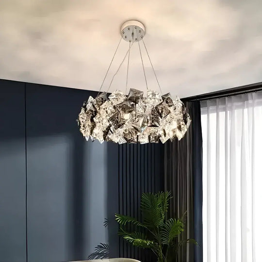 Candélabre en cristal Hefe 4x E27 Candélabre en cristal argenté Titre par défaut Alessandro Design