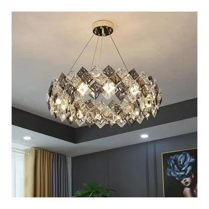 Lustre en cristal Heja 5x E27 Argent