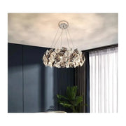 Lustre en cristal Heja 5x E27 Argent