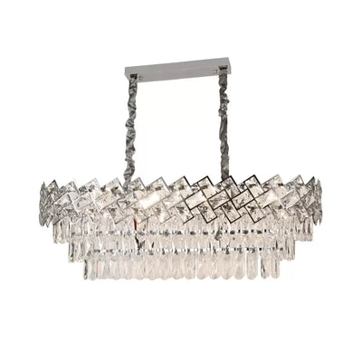 Lustre en cristal WINDSOR Regalis 10xE14, Chrome brillant, hauteur réglable