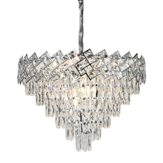 Lustre en cristal Jordan 10 x E27 Lustre en cristal argenté Titre par défaut Alessandro Design
