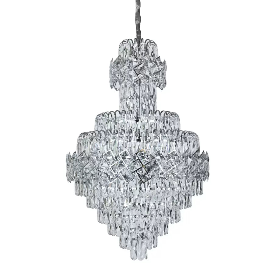 Candelabru Cristal WINDSOR Grande Supremo 14xE14, Diametru 60X90cm, Crom Lucios, Inaltime Reglabila Candelabre Cristal Default Title Alessandro Design