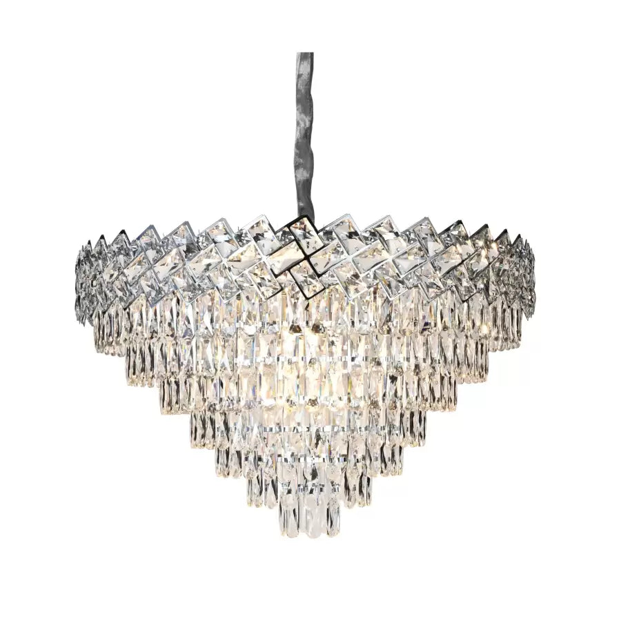 Lustre en cristal WINDSOR Supremo 16xE27, diamètre 80 cm, chrome brillant, hauteur réglable