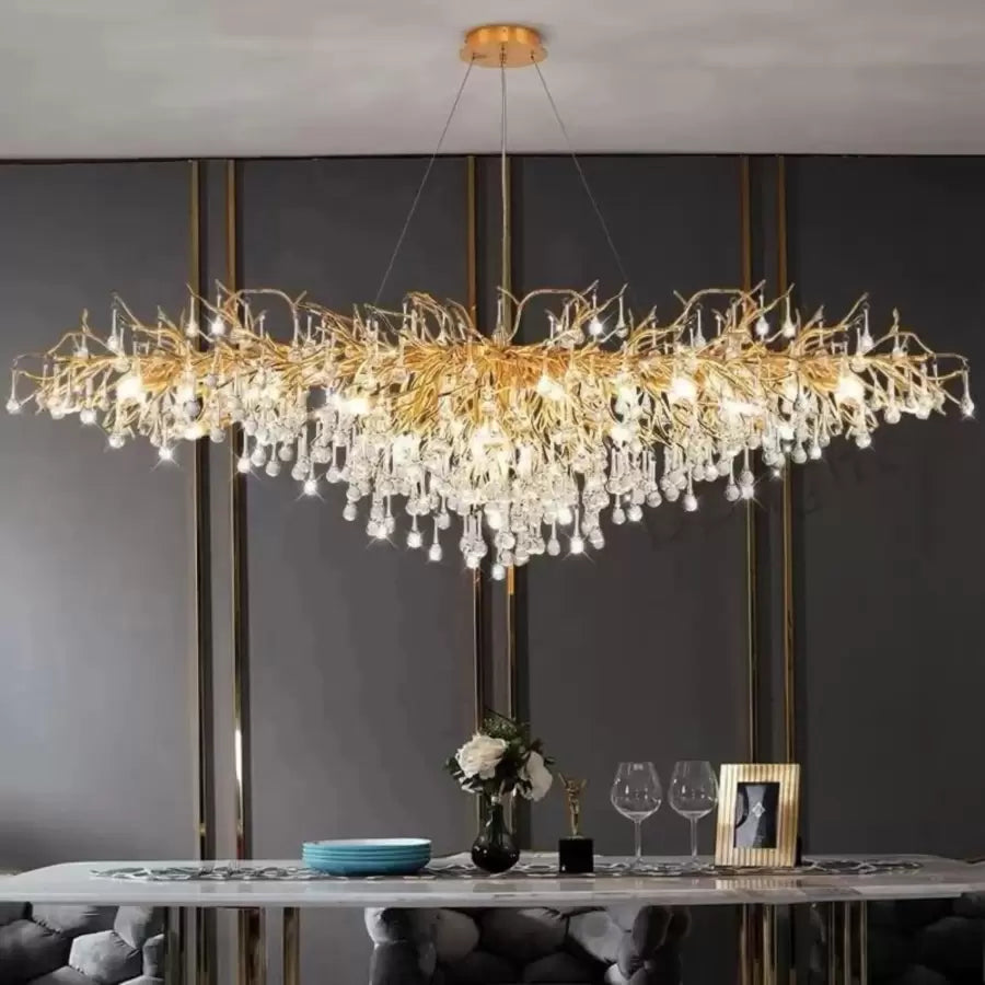 Lustre en cristal Kaiser 13x G9 diamètre 120 cm doré