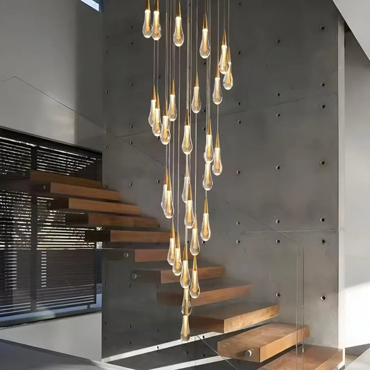 Lustre LED suspendu en cristal, Iustinian 60W, diamètre 60cm, hauteur réglable, doré, métal et cristal