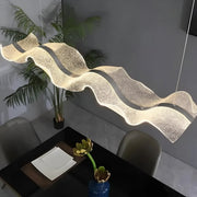Lustre LED avec télécommande, suspendu AMI 63W, linéaire, lumière froide/chaude/neutre, blanc, hauteur réglable