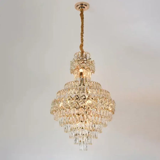 Lustre en cristal WINDSOR Grande Supremo 14xE27, diamètre 60X90cm, or brillant, hauteur réglable