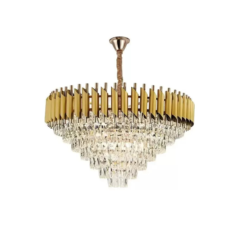 Lustre en cristal Russell 12x E27 doré