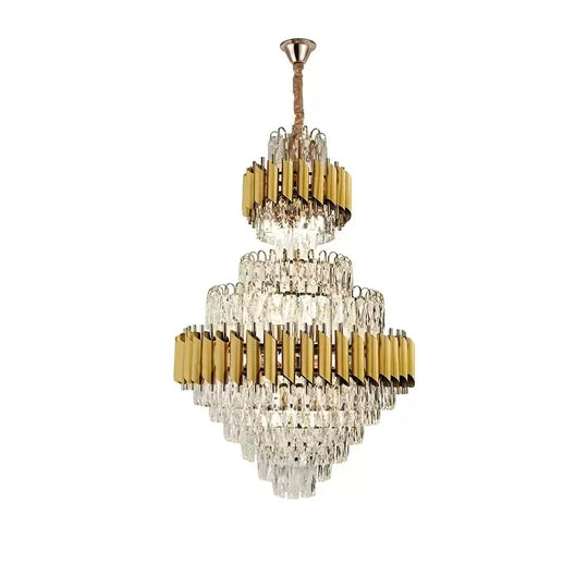 Lustre en cristal Ryland 13x E27 Lustre en cristal doré Titre par défaut Alessandro Design
