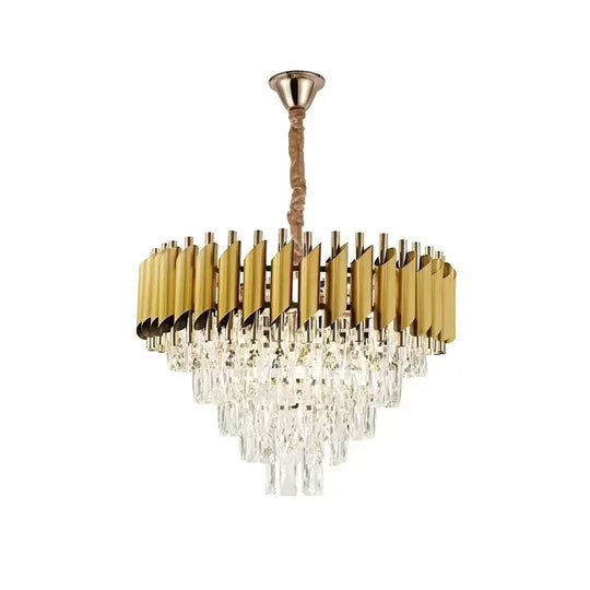 Candélabre en cristal Sam 7x E27 Candélabre en cristal doré Titre par défaut Alessandro Design
