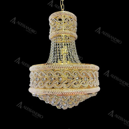 Lustre en cristal Selim 14x E14 doré