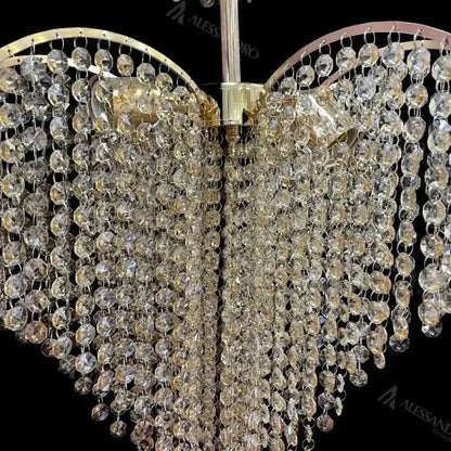 Lustre en cristal CONWY Eleganza, 4xE27, diamètre 47cm, doré