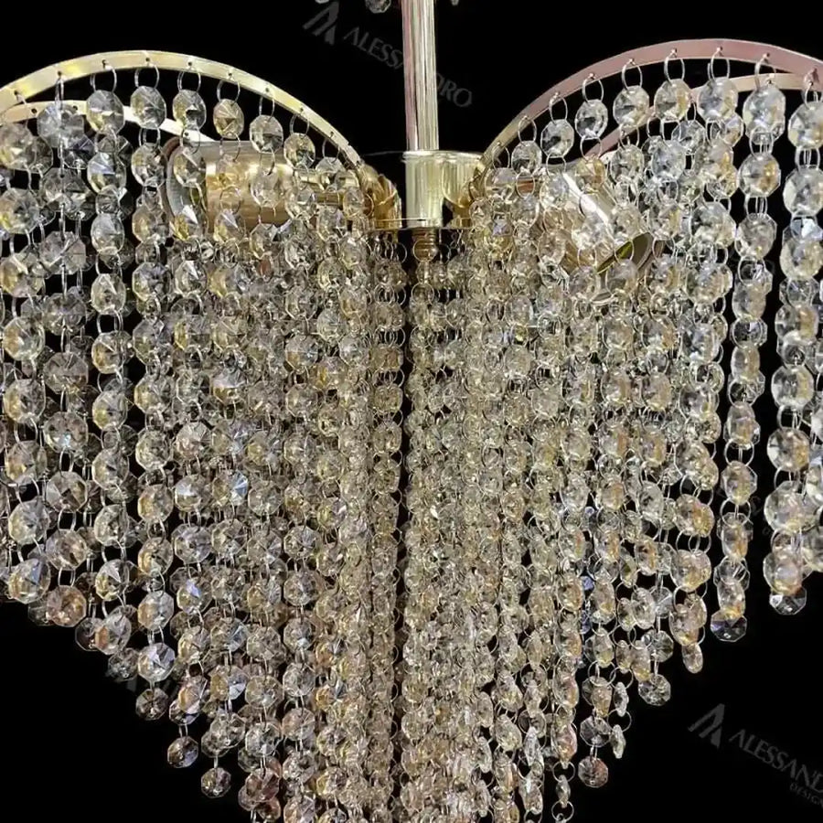 Lustre en cristal CONWY Eleganza, 4xE27, diamètre 47cm, doré