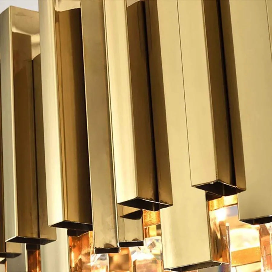 Lustre BLOIS Nobile, diamètre 40 cm, 5x E14 doré, hauteur réglable