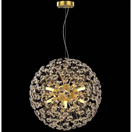 MINUET Lustre en cristal 8x G9, diamètre 40 cm, or brillant, lustres modernes à hauteur réglable Titre par défaut Alessandro Design
