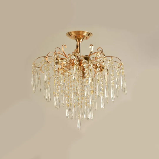 Lustre en cristal EGO 5x E27, diamètre 47 cm, lustres classiques dorés brillants Titre par défaut Alessandro Design