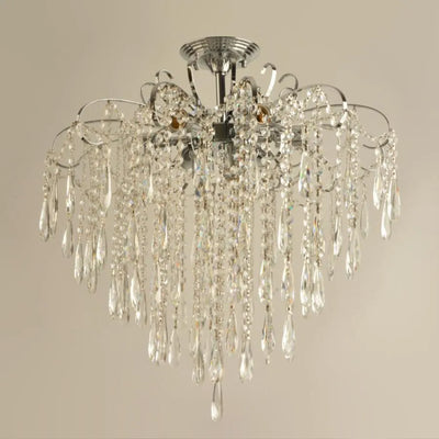 Lustre en cristal EGO 9x E27, diamètre 60 cm, chrome brillant