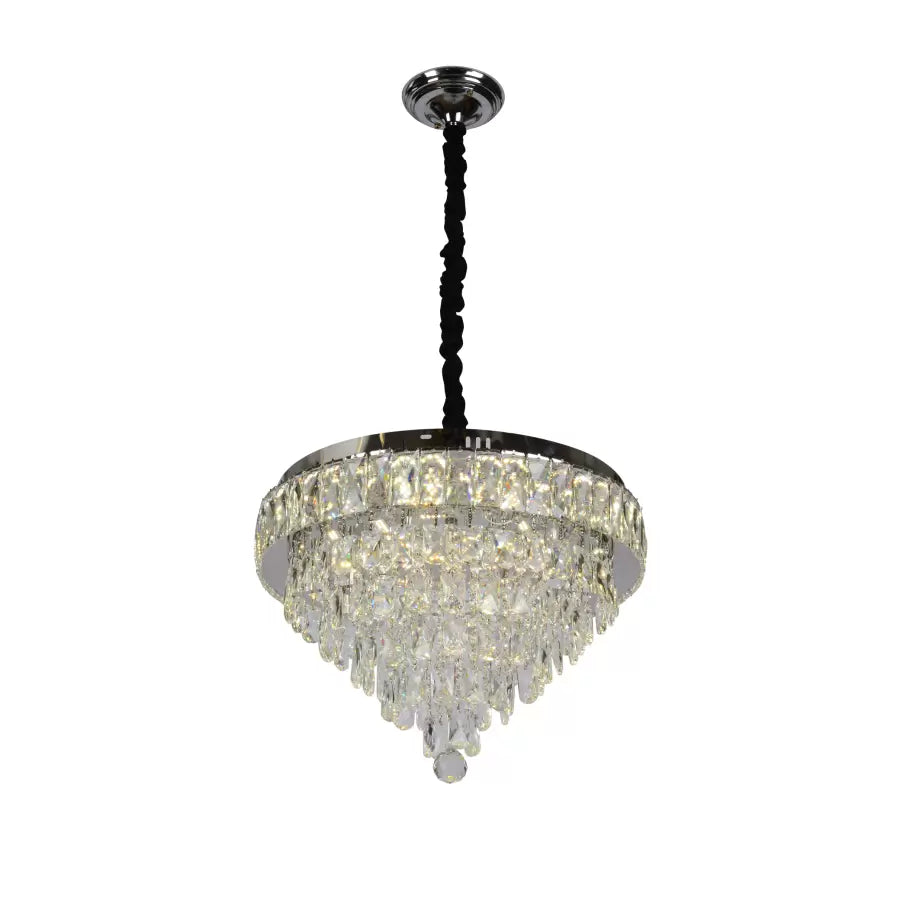 MEILI CRYSTAL CASCADA 500 – Lustre LED avec Cristaux, 112W, Ø500 mm, avec Télécommande