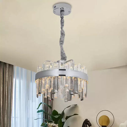 Lustre LED Cristal avec Télécommande Miguel 92W Dimable Argent