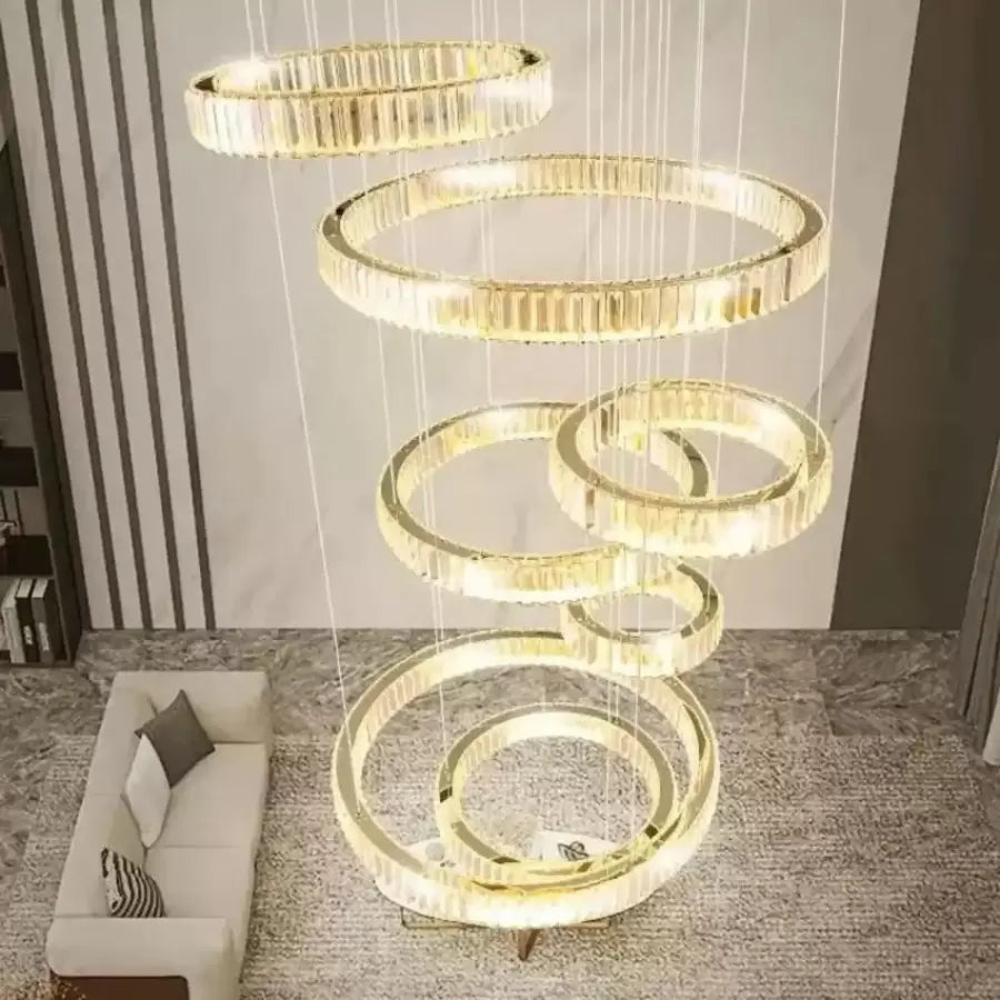 Lustre LED en cristal avec télécommande Messiah 128W Argent