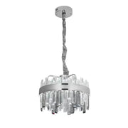 Lustre LED Cristal avec Télécommande Miguel 92W Dimable Argent