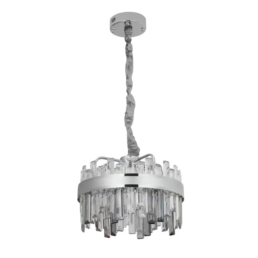 Lustre LED Cristal avec Télécommande Miguel 92W Dimable Argent