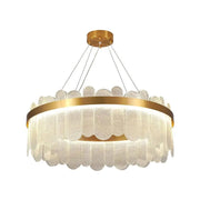 Lustre LED doré à intensité variable 128 W avec télécommande Alvaro