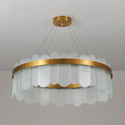 Lustre LED doré à intensité variable 128 W avec télécommande Alvaro