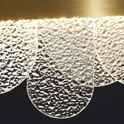 Lustre LED doré à intensité variable 128 W avec télécommande Alvaro